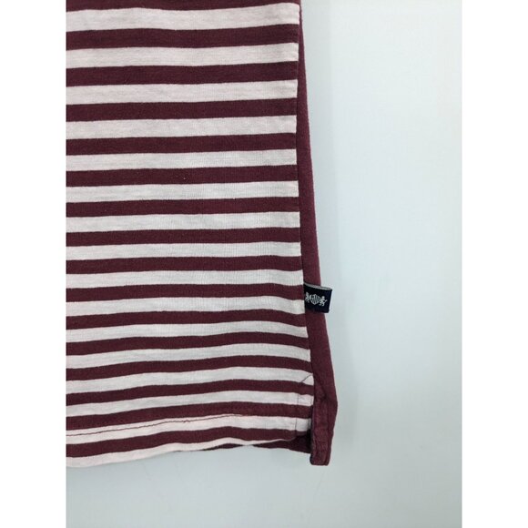 Striped Rugby Polo Shirt Men Size S Crest Patch Preppy Academia Sporty Varsity - Picture 6 of 8